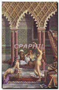 Old Postcard Fantasy Orientalism Naked women