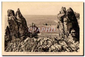 Old Postcard Ile D Ouessant Rocks Creac pm