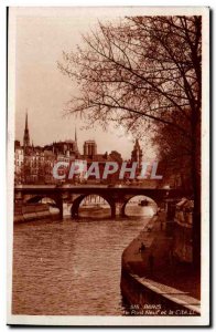 Paris Old Postcard Pont Neuf and quotes