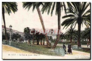 Postcard Old Nice a corner Jardin Albert I