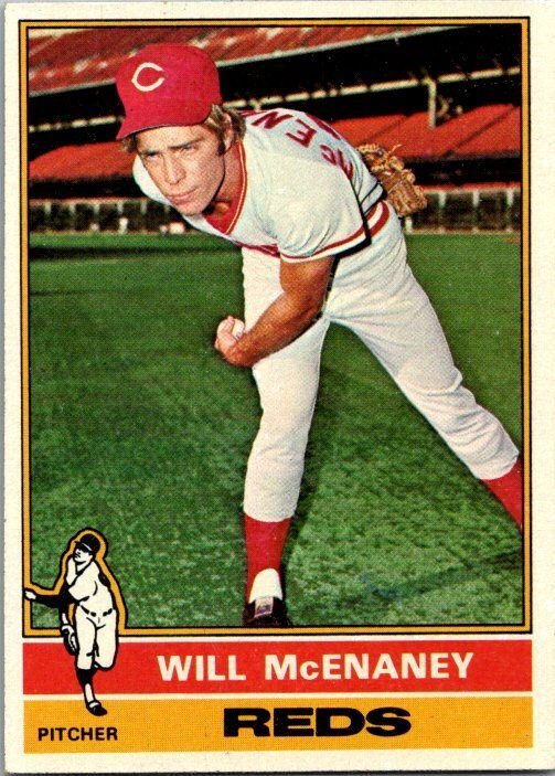 1976 Topps Football Card Will McEnaney Cincinnati Reds sk13545