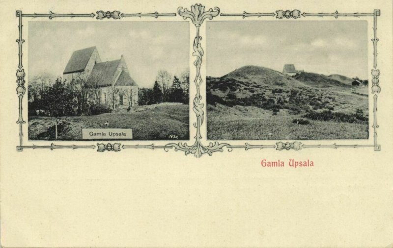 sweden, UPSALA, Stone Church of Gamla Uppsala (1900s) Postcard 