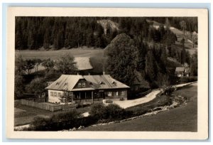 c1940's Velke Karlovice Turi-t Hotel Polansky Czech Republic RPPC Photo Postcard