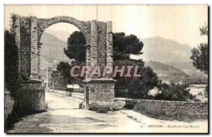 Old Postcard Menton Entree Cap Martin