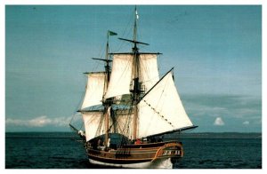 112 foot Lady Washington sailing on the Puget Sound Boat Postcard