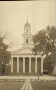 Suffield CT Second Baptist Church c1910 Real Photo Postcard