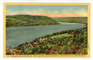 PA - Harrisburg. Susquehanna River, Rockville & Marysville ca 1935