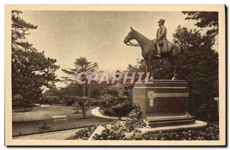 Old Postcard Mont Cassel Statue Of Marechal Foch Army