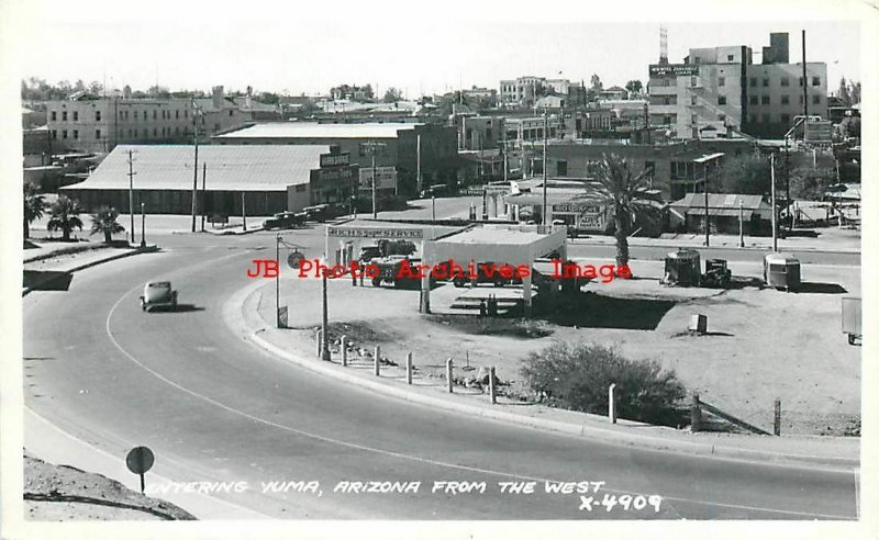 AZ, Yuma, Arizona, RPPC, Entrance To The City From West, Frashers Photo