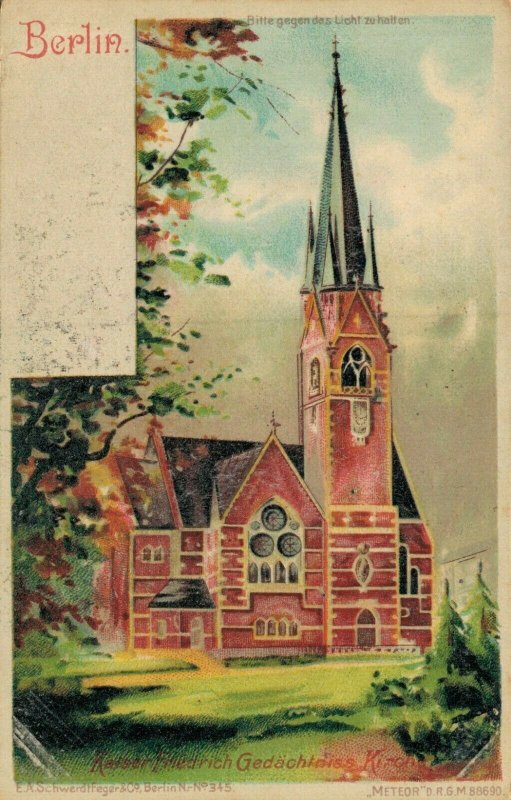 Germany Kaiser Friedrich gedächtnis kirche Berlin Litho 03.51