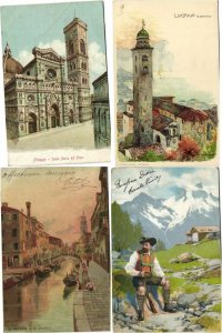 ITALY 160 Vintage Litho Postcards pre-1920 (L4105) 