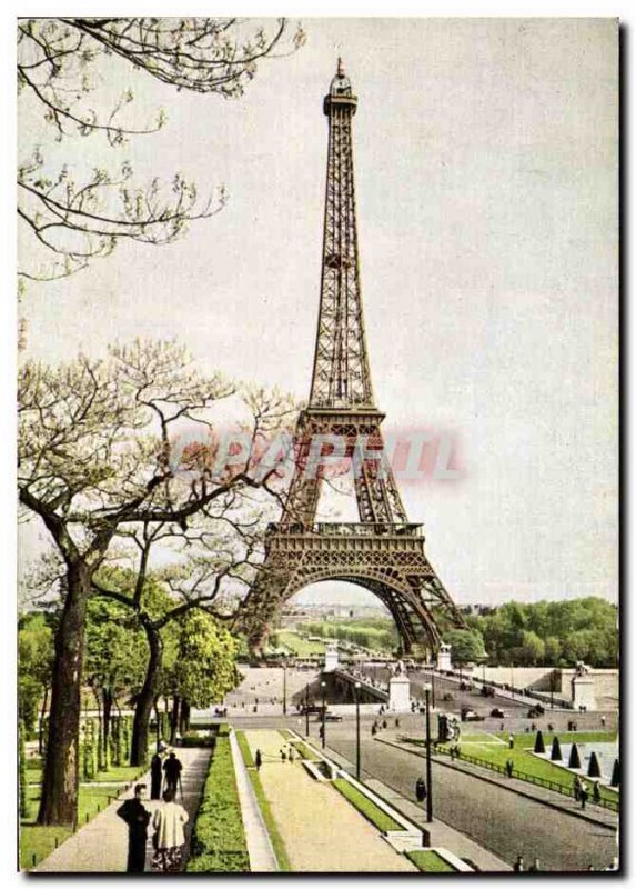 Modern Postcard Paris Eiffel Tower (1887 1889) General view