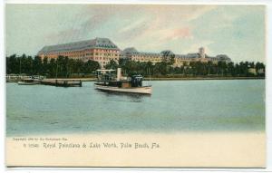 Royal Poinciana Hotel Motor Launch Lake Worth Palm Beach Florida postcard