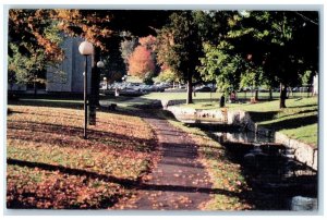 c1960 Walkway Sulphur Creek Leading Main Street Clifton Springs Clinic Postcard 