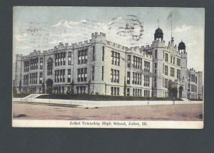 1915 Post Card Jolilet IL Joliet Township High School Built In 1899