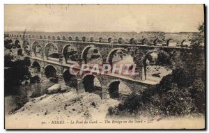 Old Postcard Nimes Pont Du Gard