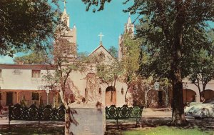 ALBUQUERQUE, NM  New Mexico     PLAZA & SAN FELIPE CHURCH-Old Town      Postcard