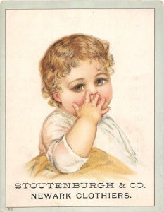 Newark New Jersey Stoutenburgh Baby Brundage Antique Trade Card K83919