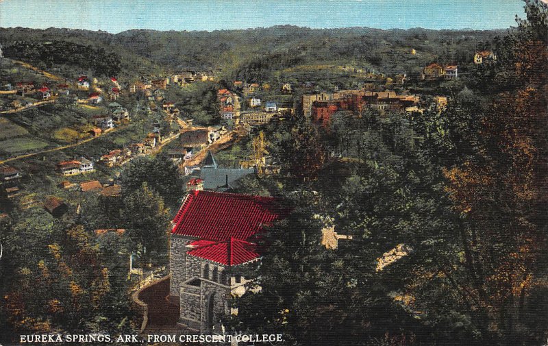 Crescent College, Eureka Springs, Arkansas, Early Postcard, Used in 1935