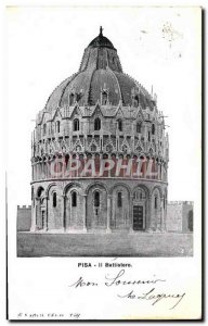 Old Postcard The Baptistry Pisa