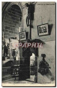 Old Postcard Perros Guirec Interior of the Church of Clarity