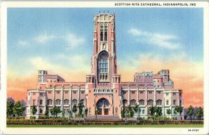 Scottish Rite Cathedral Indianapolis Indiana Postcard Posted 1909