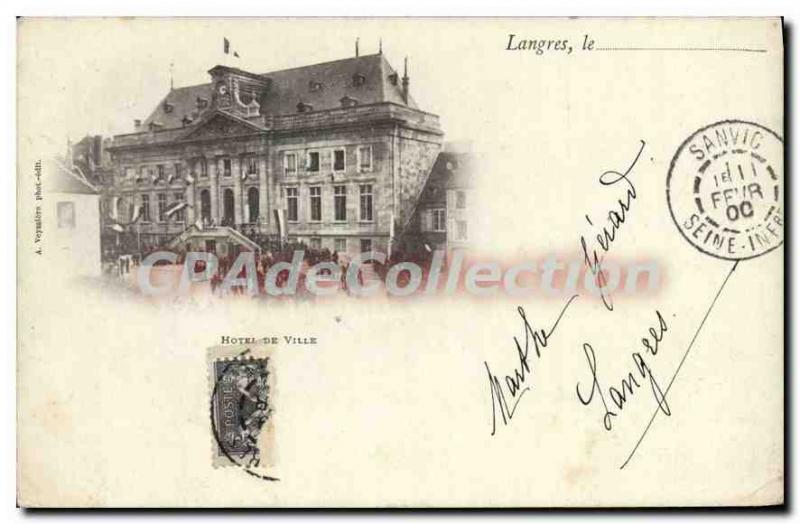 Postcard Langres Old Town Htel