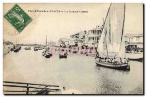 Old Postcard Fishing Boat Palavas The Grand Canal