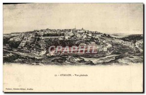 Old Postcard Avallon Vue Generale