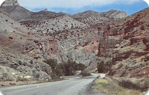 Entrance of Shell Canon on Highway US 14 Cody and Yellowstone Park USA Nation...