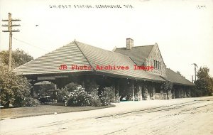 Depot, Wisconsin, Oconomowoc, RPPC, Chicago Milwaukee & St Paul Railroad Station