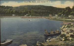 Carmel NY North End Beach Linen Postcard