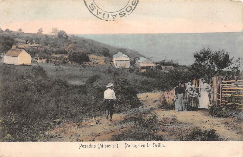 B86259 posadas misiones paisaje en la orilla   types folklore  argentina