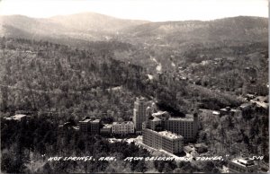 Real Photo Postcard Aerial View Hot Springs, Arkansas from Observation Tower