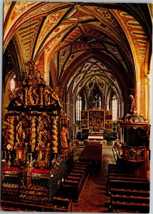 Postcard Austria St. Wolfgang Pilgrimage Church interior Nave with Pacher Altar