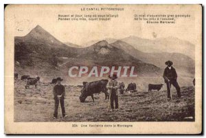 Old Postcard A dirty trick in the mountains