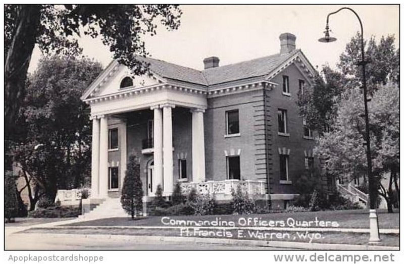 Wyoming East Warren Commanding Officers Quarters Ft Francis Real Photo RPPC