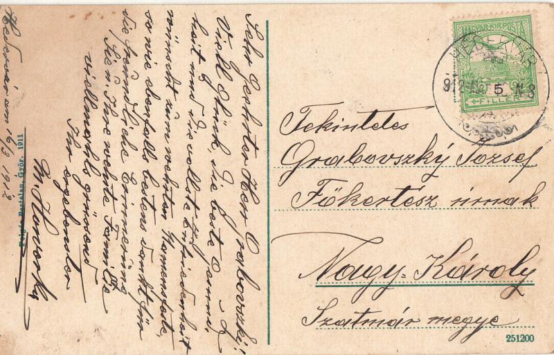 Hungary Gyor 1912 postcard