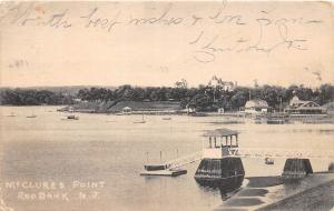 B34/ Red Bank New Jersey NJ Postcard c1910 McClures Point Boats Dock