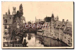 Old Postcard Bruges Quai du Rosaire