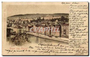 Old Postcard Gruss von Zurich