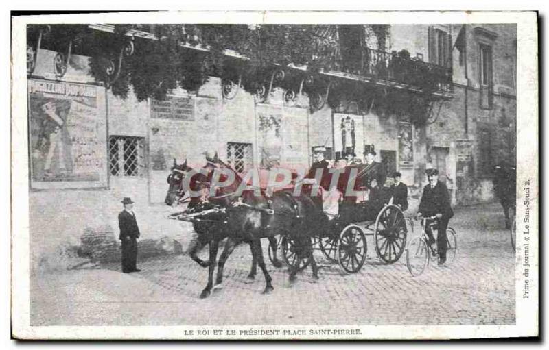 Postcard Former President of the Republic and President King Saint Peter Fall...