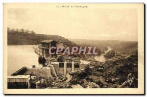 Old Postcard Eguzon Dam