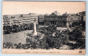 ORAN La Place d'Armes et l'Hotel de Ville ALGERIA Postcard