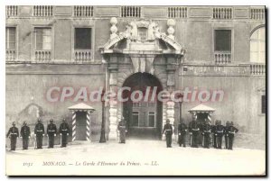 Old Postcard Monaco On The Honor Guard Du Prince