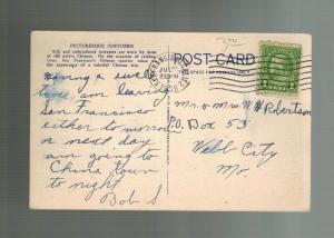 1936 San Francisco USA Chinatown RPPC Postcard cover Picturesque Costumes