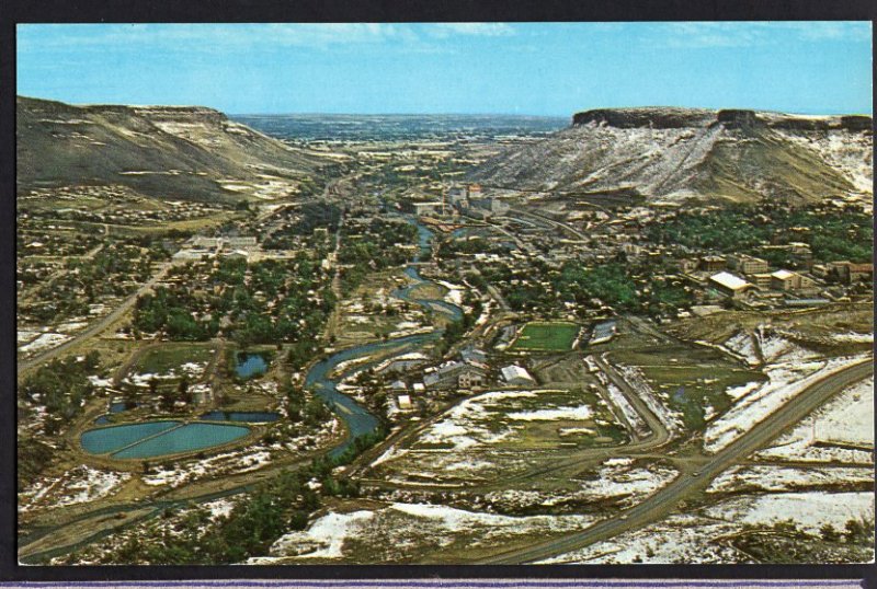 Colorado GOLDEN View of City and Table Mountains from Lariat Trail - Chrome