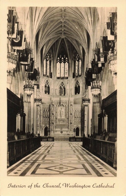 c.1907-15 Interior View Chancel Washington Cathedral RPPC 2T7-123 
