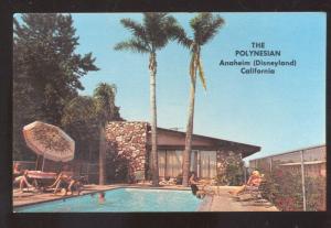 ANAHEIM DISNEYLAND CALIFORNIA THE POLYNESIAN MOTEL SWIMMING POOL POSTCARD