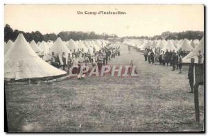 Old Postcard An Army camp & # 39instruction